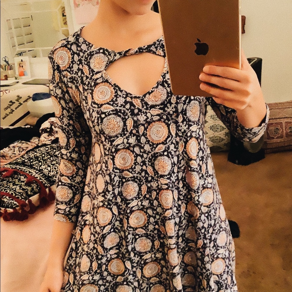 Printed Flowy Dress